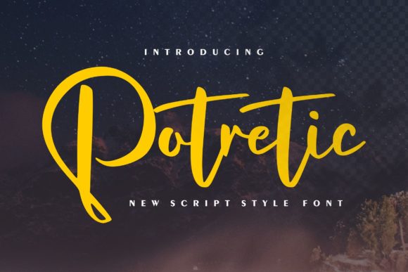 Potretic: Elevate Your Brand with Refined Brush Script